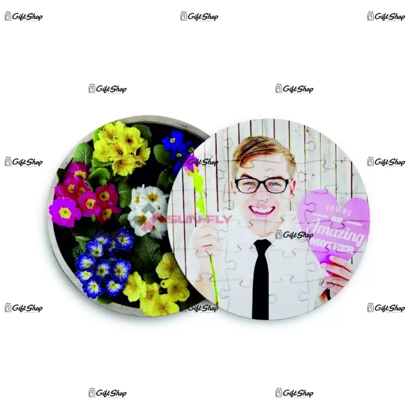 Puzzle rotund personalizat